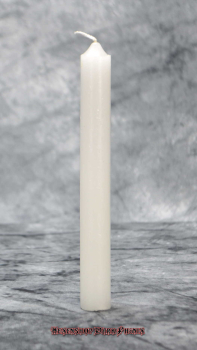 Hexenshop Dark Phönix Weiß Durchgefärbte Ritualstabkerze